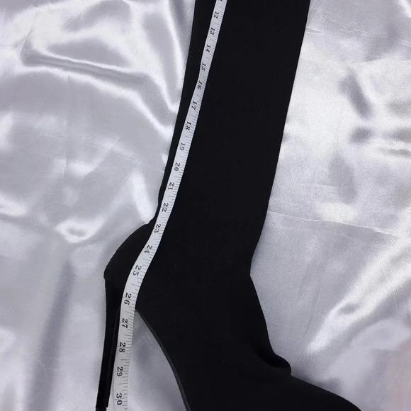 Sergio Todzi Knee Length Stiletto Sock Boots UK 40 - Picture 3 of 11